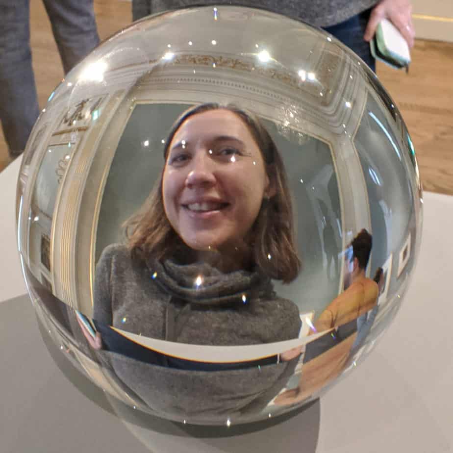 "Mandy in" Reflecting Sphere