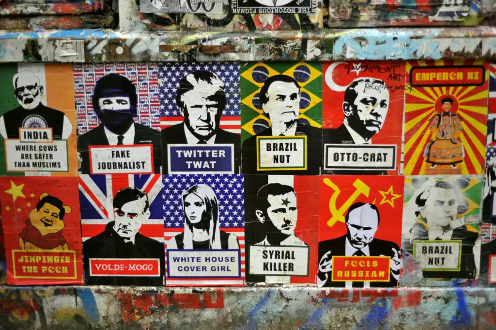 Anti-Trump political street art in the UK.